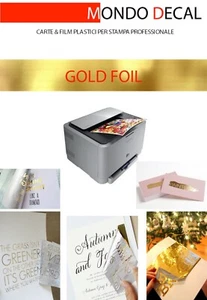GOLD FOIL TRANSFER PER LAMINAZIONE SU STAMPA LASER, COLOR ORO (10 FOGLI A4) - Imagen 1 de 1