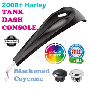 Blackened Cayenne Tank Dash Console for Harley 2008+ Street Electra Road Ultra - Picture 1 of 11