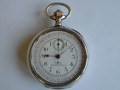OMEGA-CRONO-S.G.D.G.- TASCA-1908-ARGENTO 0,900-TUTTO ORIGINALE-CAL.19" CHRO-BOX - Immagine 1 di 4