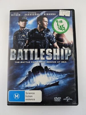 Battleship DVD Region 2, 4, 5 VGC Taylor Kitsch Rihanna Liam Neeson Free Postage - Image 1 of 3