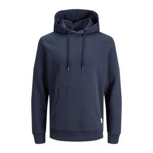 Jack & Jones Mens Hoodie Basic Sweat Cotton Blend Regular FIt Drawstring Jumper