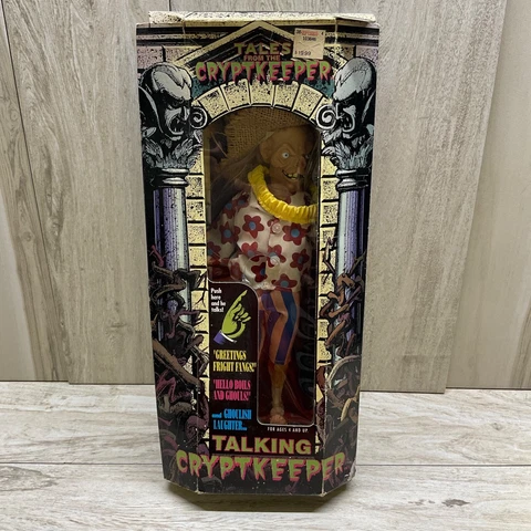 Tales From The Crypt Keeper Talking Doll Hawaiian Shirt Stripped Shorts in Box Cover