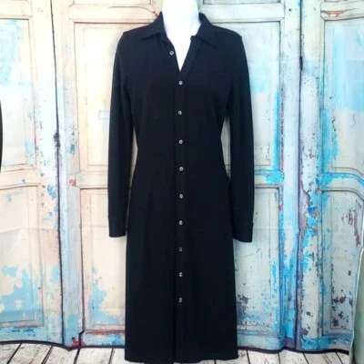 Ralph Lauren Black Label Knit Long Sleeve Wool Blend Dress - Image 1 of 4