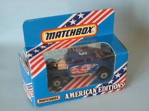 Matchbox 1933 Willys Street Rod Blue Body USA Boxed Toy Model Car 65mm Muscle - Picture 1 of 4