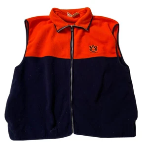 AUBURN TIGERS Vest XL Full Zip 100% Polyester - Picture 1 of 5