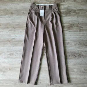 Aritzia women's Size 8 Effortless Pant Wide Leg High Rise Heather Nomad Taupe - Picture 1 of 15