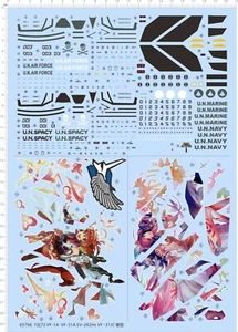 (pre-order) 1/72 Decals Macross VF-1A VF-31A SV-262Hs for model kits 65766 - Picture 1 of 1