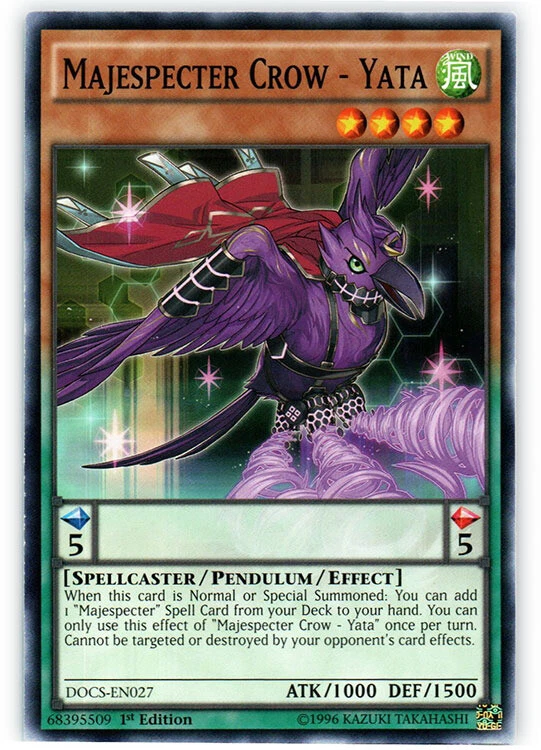 Yugioh! LP Majespecter Crow - Yata - DOCS-EN027 - Común - 1ª Edición Ligeramente P Foto 1 de 1