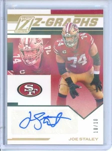 2020 Panini Zenith 49ERS Joe Staley Auto Gold #ZG15 10/10 - Bild 1 von 2