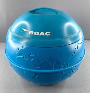 BOAC AIRLINE GLOBE ICE BUCKET VINTAGE RETRO JETSET BARWARE B.O.A.C. 1960'S - Picture 1 of 8