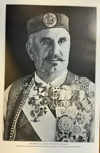 1910 Vintage Zeitschrift Illustration Nikolaus I., König von Montenegro - Bild 1 von 1