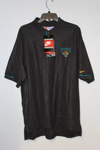 NEW Vintage Nike NFL TEAM Pro Line Authentic Jacksonville Jaguars Polo Shirt XL Cover
