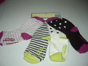 NEW Girls Size 4-5 YRS Baby Gap 4 Pairs Stripe/Polka Dot Socks Blue Purple Lime - Picture 1 of 4