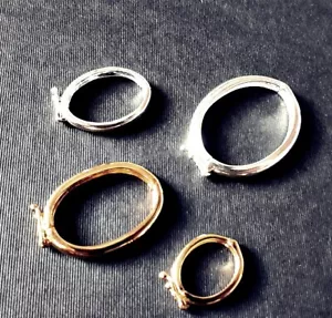 SCHMUCK-STCK Silber vergoldet Kettenverkürzer Clip Klappbügel Ring Verschluss - Bild 1 von 8