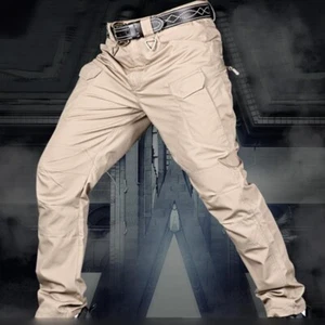 Men's Tactical Outdoor Cargo Pants Waterproof Work Hiking Combat OutdoorTrousers - Picture 1 of 26