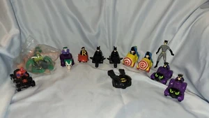 Lot Of 12 Vintage DC Comic McDonald's Toys Batman Spiderman "99 Penguin Catlady - Picture 1 of 4