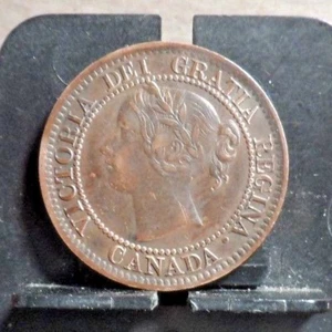  CIRCULATED 1859 1 PENNY CANADIAN COIN (111918)1 - Picture 1 of 3