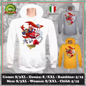 FELPA DASTARDLY & MUTTLEY WACKY RACES CARTONE CARTOON UOMO DONNA BAMBINO HOODIE - Imagen 1 de 2