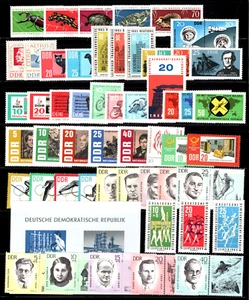 GERMANY: DDR/GDR, Sc#635/B110, 1963 Collection: 55 Stamps + 1 Sheet Mint NH OG - Picture 1 of 2