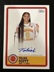 TALIAH SCOTT 2023 TOPPS CHROME MCDONALD'S ALL AMERICAN On CARD AUTO AUTOGRAPH SP