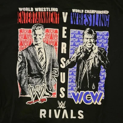 WCW Vs. WWE Rivals T-Shirt Vince McMahon Eric Bischoff WWF 4XL Monday Night Wars - Image 1 of 4
