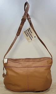 Vintage Stone Mountain Leather Shoulder Bag Adj Strap Tan Leather USA Made - Picture 1 of 20
