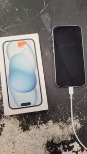 READ PARTS iPhone 15 - 128GB - Blue Unsure Carrier/ESN A2846 - Photo 1 sur 8