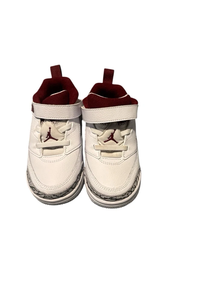 Nike Air Jordan 3 Retro Bebé Niño Zapatos Blanco Granate Talla 8.5 Foto 1 de 4