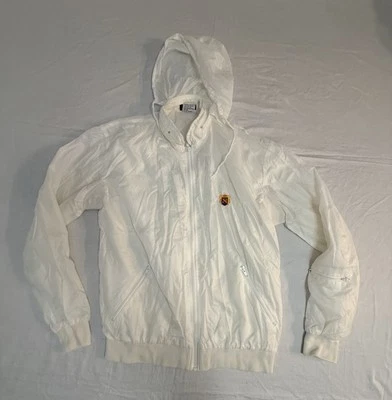 Cortavientos Nordstrom Mujer Pequeño Blanco Forrado con Capucha 3 Bolsillos con Cremallera Foto 1 de 4