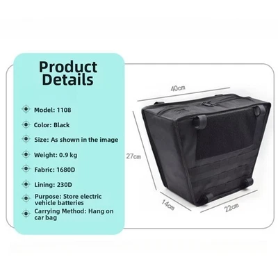 Large Capacity Trapezoidal Frame Bag for Mountain Bikes Nylon Material - Image 1 of 4