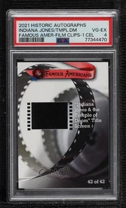 2021 Historic Auto Famous Americans Film Clips 42/42 Indiana Jones PSA 4 13xi - Picture 1 of 3