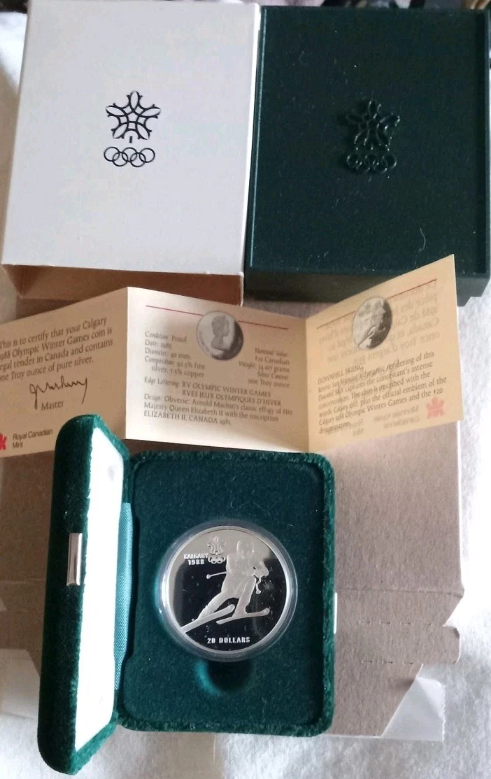 1988 Olympic Coins Indiana Canadian Commemorative Coins for sale