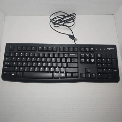 Dell Logitech Keyboard K120 USB Wired Black Slim Keyboard  - Image 1 of 3