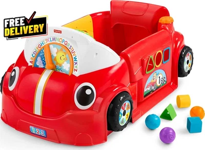 Laugh & Learn Crawl around Car, Centro de Juego Interactivo Rojo con Smart Stages Le Foto 1 de 4