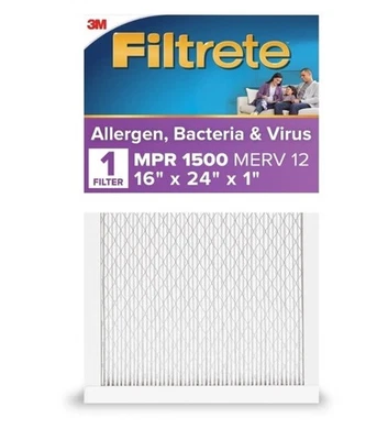 Filtrete 16x24x1, AC Furnace Air Filter, MPR 1500,  Qty 1 - Image 1 of 2