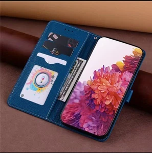 Samsung Étui Cuir View pour Samsung Galaxy S21 5G - Bleu - Photo 1/6