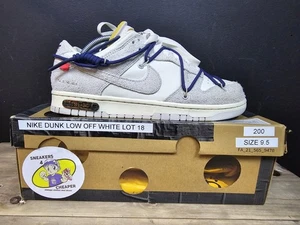 Size 9.5 - Nike Off-White x Dunk Low Lot 18 of 50 Good Condition With OG Box 🔥 - Picture 1 of 13