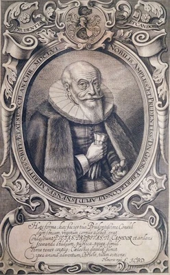 Kupferstich, G. Eberz, G. Strauch/ J. Sandrart, ~1660, H 93, Bürgermeister Isny - Bild 1 von 4