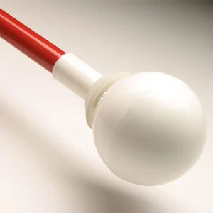 Ambutech Walking Cane Rolling Ball Cane Tip: 1/2 Inch Hook Style Blind Mobility - Picture 1 of 1