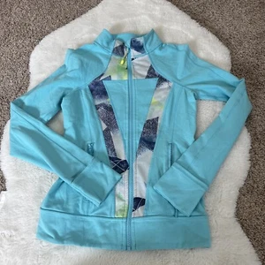 Ivviva By Lululemon Perfect Your Practice Jacket Blue Luon Girls Sz 12 - Picture 1 of 8