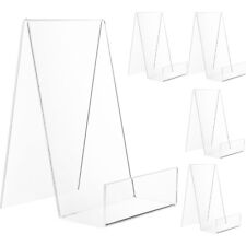  5 Pcs Acrylic Display Easels Book Stand Desktop Shelves for Office