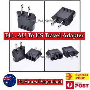 Europe (EU), Australia (AU) to United States (US) AC Power Plug Travel Adaptor - Picture 1 of 5