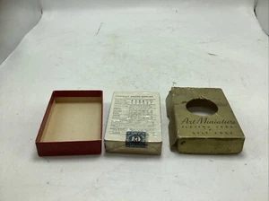 Cartas de juego de puente en miniatura de arte nuevo. Sello fiscal 10c borde dorado 1935 - Imagen 1 de 14