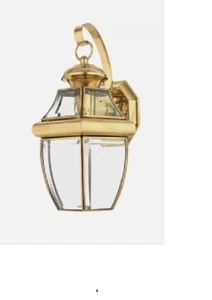 Quoizel outdoor 1 bulb light fixture wall mount, NY8316B, polished brass - Picture 1 of 1