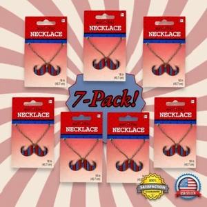 LOTE DE 7 PAQUETES Geek Chic Bigote Collar y Colgante Unisex Disfraz Fiesta Favores NUEVO EN CAJA - Imagen 1 de 7