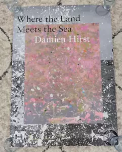 DAMIEN HIRST Where The Land Meets The Sea SIGNED Poster ✅ HENI - Purple🟡🟨 - Picture 1 of 1