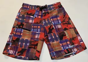Phat Farm Mens Madras Plaid Board Shorts Swim Sz L 34x10” Lined Collectible EUC - Picture 1 of 12