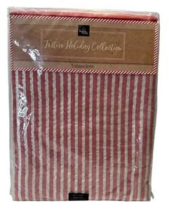 "Mantel oblongo ropa para el hogar colección festiva vacaciones Korah rayas 60"" X 104""" - Imagen 1 de 2