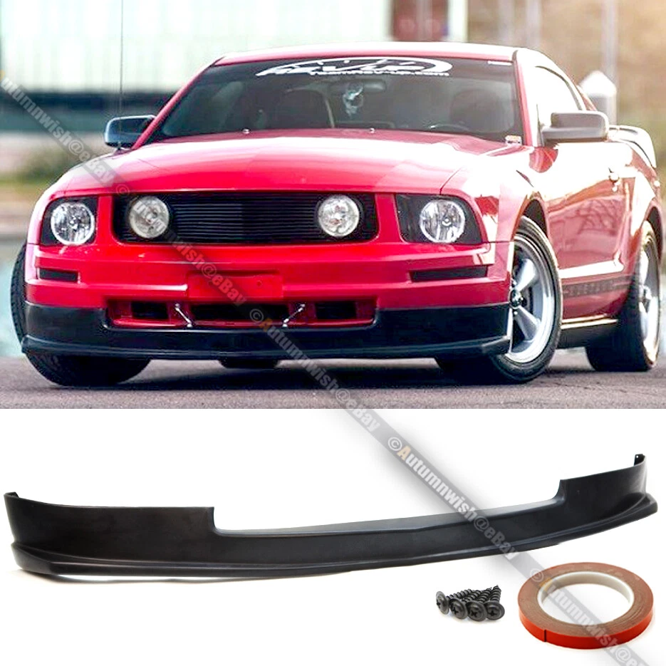 For 05-09 Ford Mustang V6 Sport Style Urethane Front Bumper Chin Lip Body Kit - Image 1 of 1
