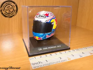 DANI PEDROSA MOTO-GP ARAI HELMET CASCO CASQUE 1/5 2015 RED BULL MINT #26 MINT!!! - Foto 1 di 1
